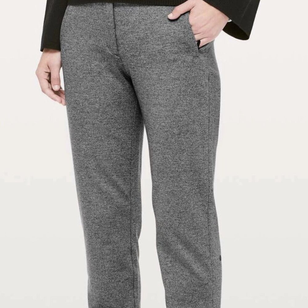 Lululemon On The Move Ponte Pants Heather Core Gray Ankle Pants Women's Size 8